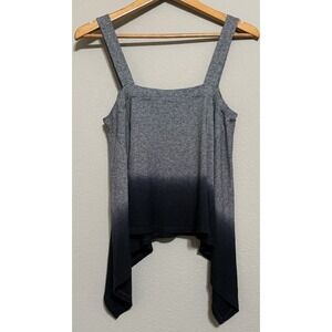 Eileen Fisher XS Shirt Oversized Sleeveless Drape Ombre Striped Minimalist Beach